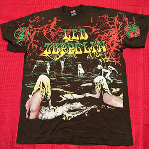 COPY - Led Zeppelin band House of the Holy modern aop vintage 90s style shirt
